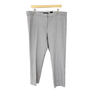 NWT Amanda + Chelsea Comfort Waist Tan White Gingham Ponte Dress Pants Size 16W